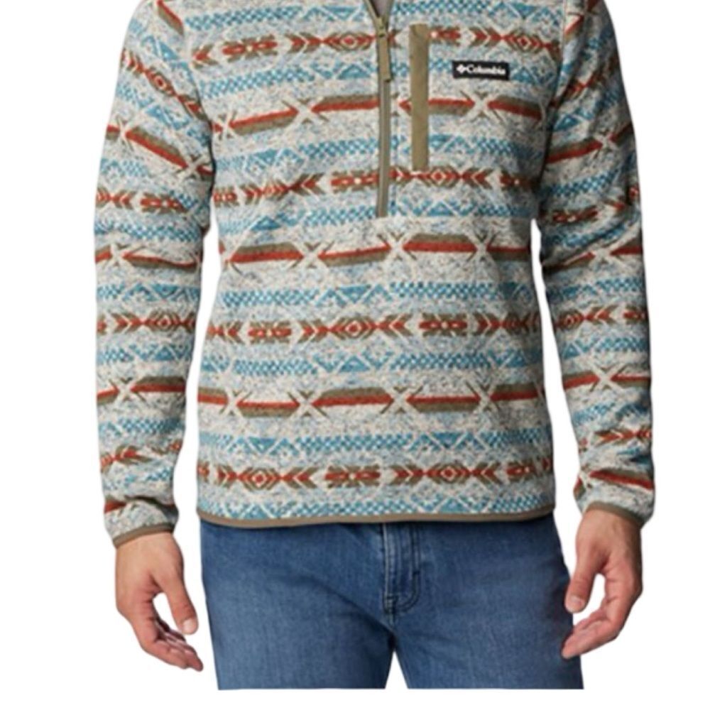 COLUMBIA Sweater Weather II Printed Half Zip Pullover Size XL